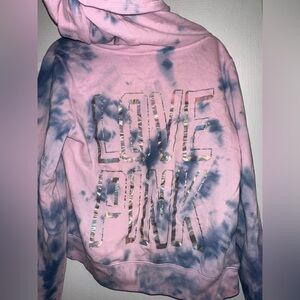 Victoria's Secret Pink Tie-Dye Zip Up Hoodie